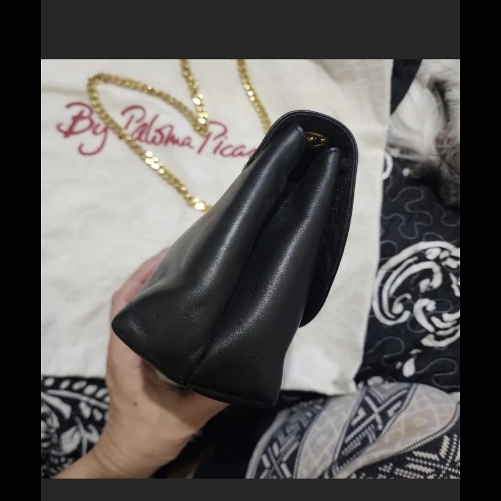 Paloma Picasso Black Leather Chain Bag - Picture 3 of 7